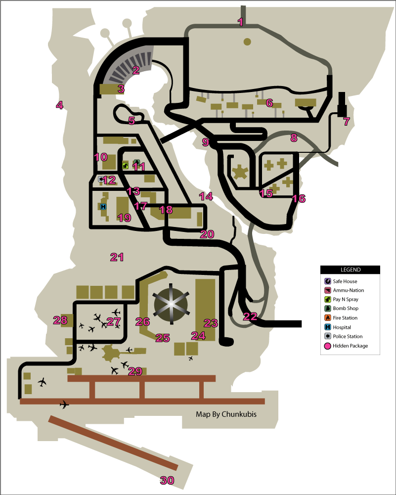 gta vice city weapon map