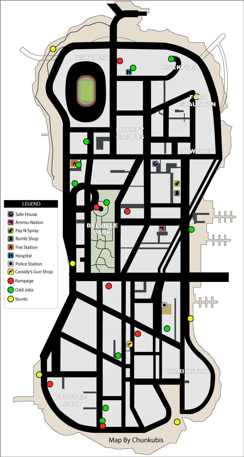gta vice city packages map